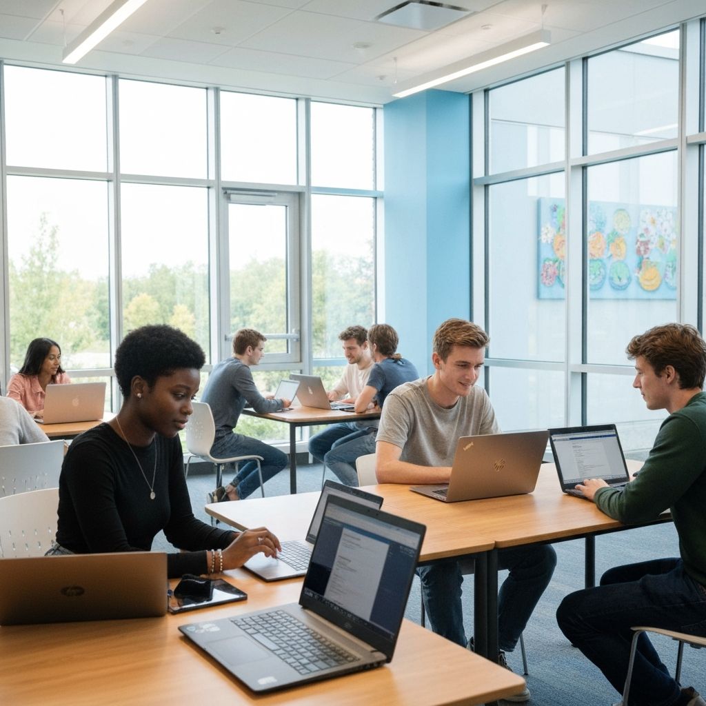 Students engaging in interactive online learning with experienced tutors